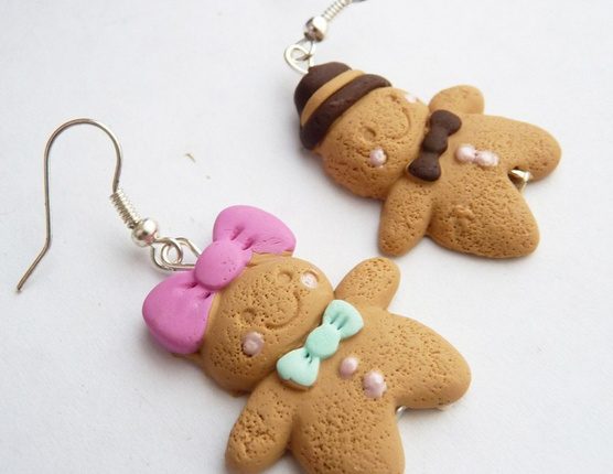 kolczyki z masy plastycznej